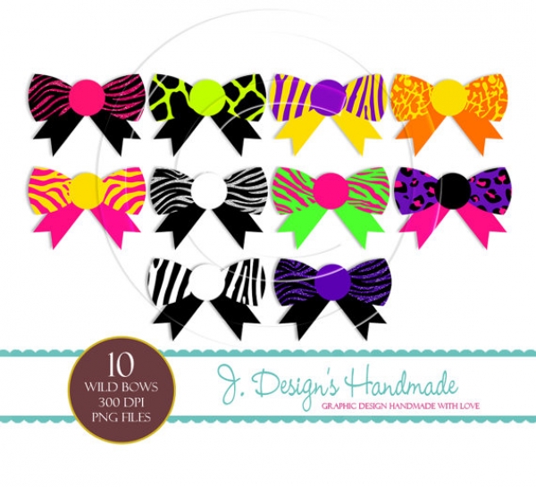Download Wild Prints Girl Bows Commercial Use Clipart  