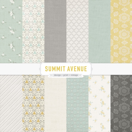 Vintage Mint Gold & Gray Papers