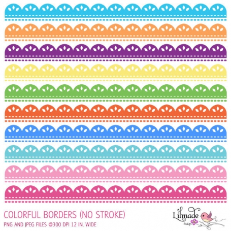 Colorful eyelet borders and trims