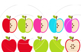 Apples Commercial Use Clipart Set