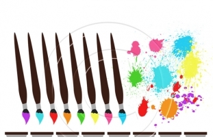 Paint Brush Commercial Use Clipart