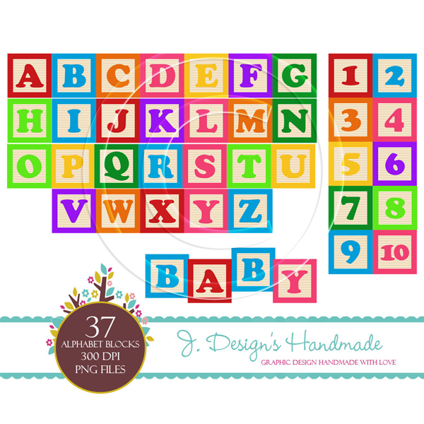 Download Alphabet Wooden Blocks Commercial Use Clipart 