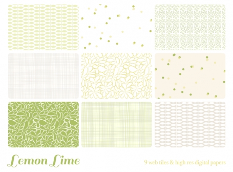 Lemon Lime 9 seamless web tiles