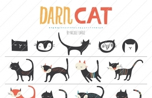 Darn Cat (Clipart)