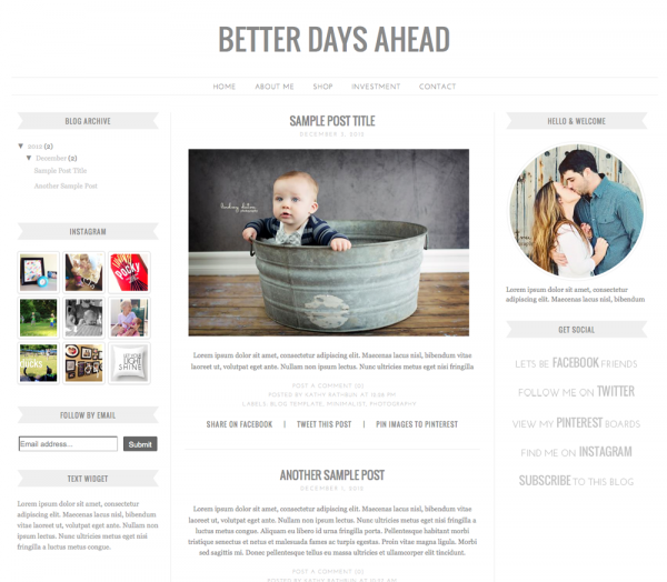 Download Better Days Ahead Blogger Template II 