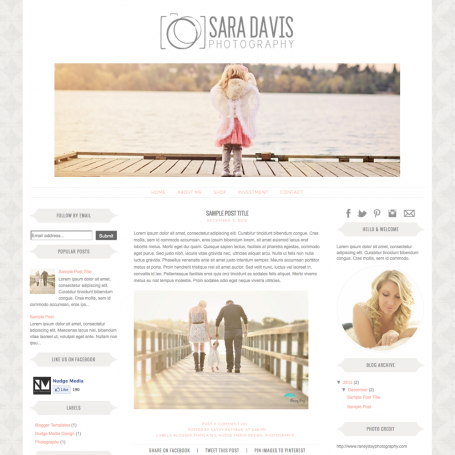 Sara Davis Blogger Template II