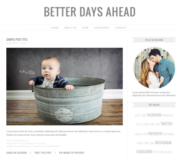 Download Better Days Ahead Blogger Template 