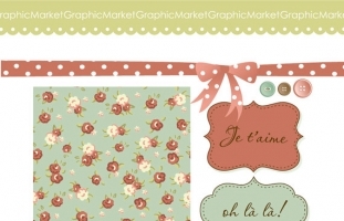 Vintage Shabby Chic Digital Papers