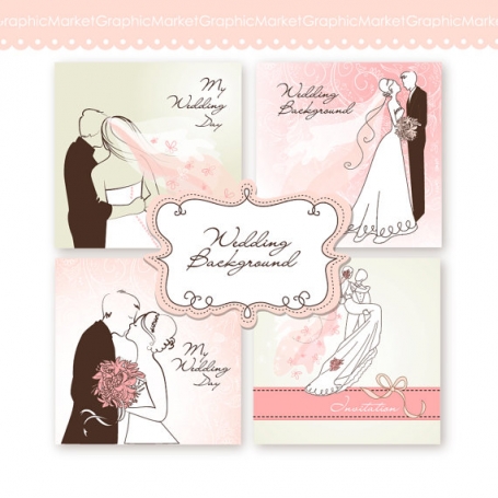 Wedding Digital Clip Art Card II