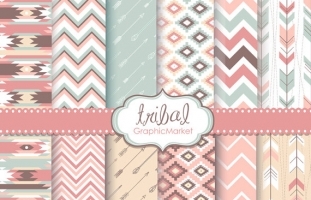 Tribal Digital Paper Pack I