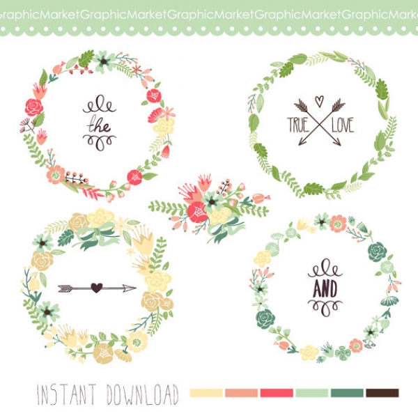 Download Wreath Floral Clip Art 