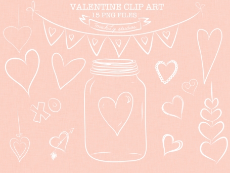15 png valentine clip art