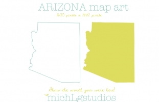 Arizona Map art