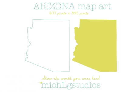 Arizona Map art