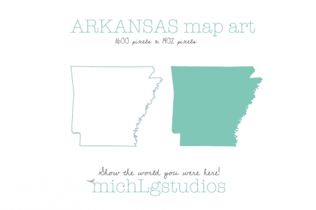 Arkansas Map Art