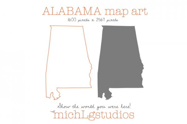 Download Alabama Map Art 