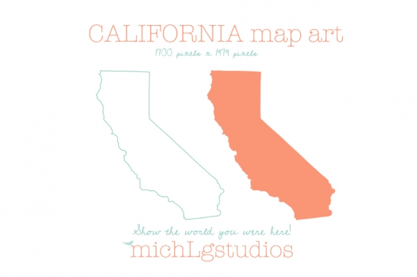 Download California Map Art 