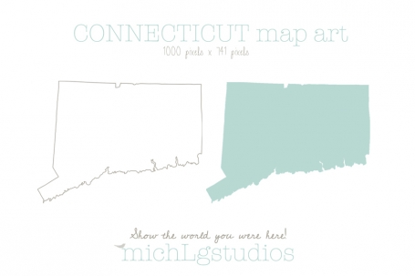 Connecticut Map Art