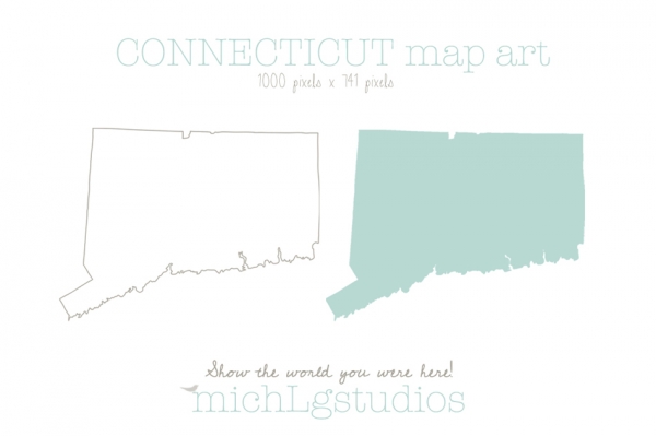 Download Connecticut Map Art 