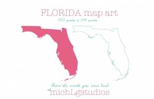 Florida Map Art