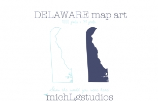 Delaware Map Art