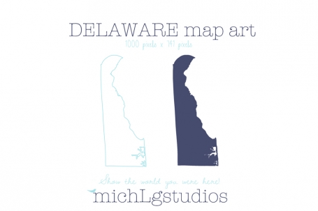 Delaware Map Art
