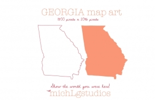 Georgia Map Art