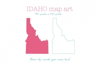 Idaho Map Art