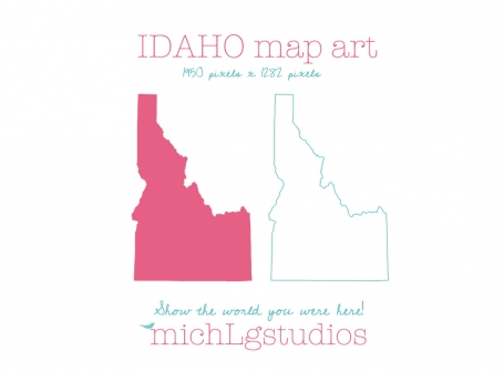 Idaho Map Art