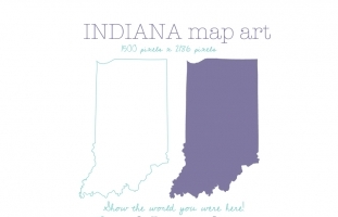 Indiana Map Art