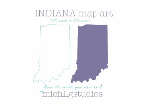 Indiana Map Art