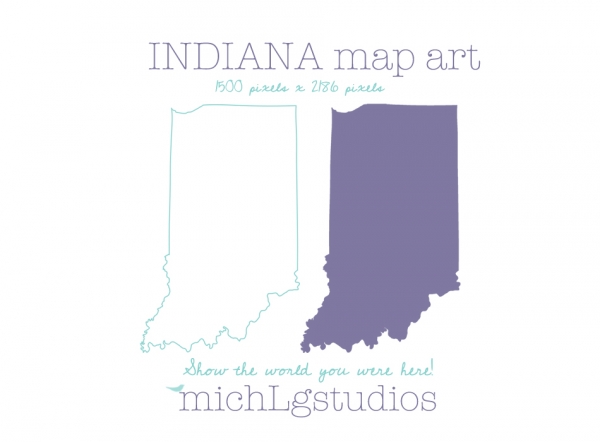 Download Indiana Map Art 