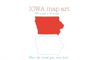 Iowa Map Art