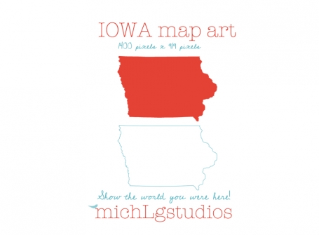 Iowa Map Art