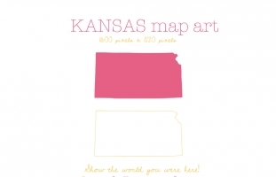 Kansas Map Art