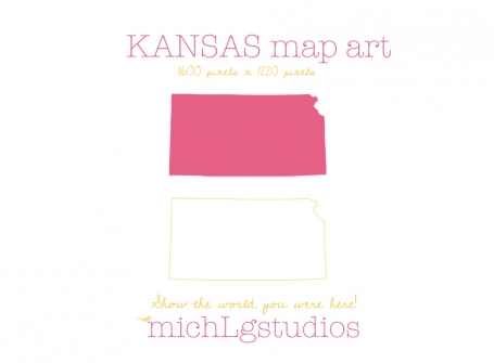 Kansas Map Art