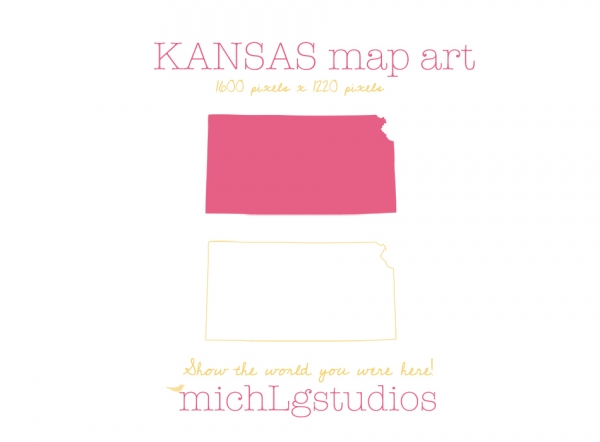 Download Kansas Map Art 