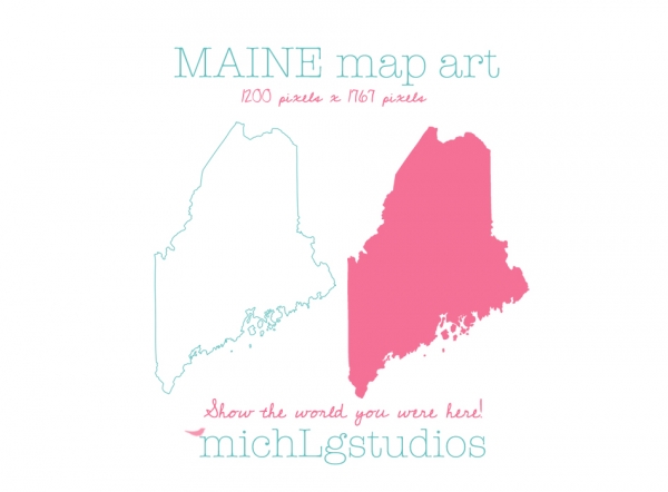 Download Maine Map Art 