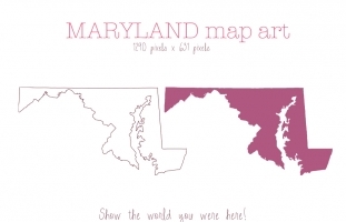 Maryland Map Art