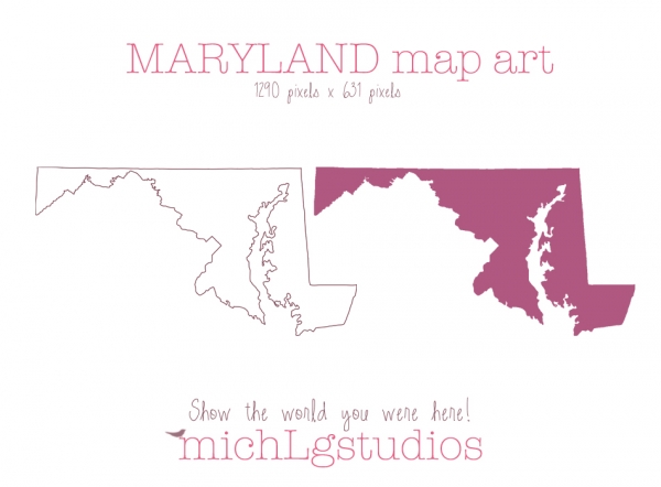 Download Maryland Map Art 