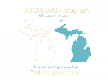 Michigan Map Art