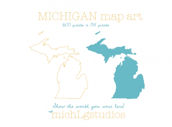 Download Michigan Map Art 