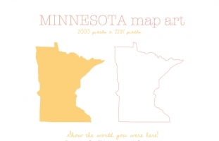 Minnesota Map Art