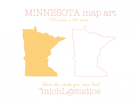 Minnesota Map Art
