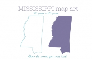 Mississippi Map Art