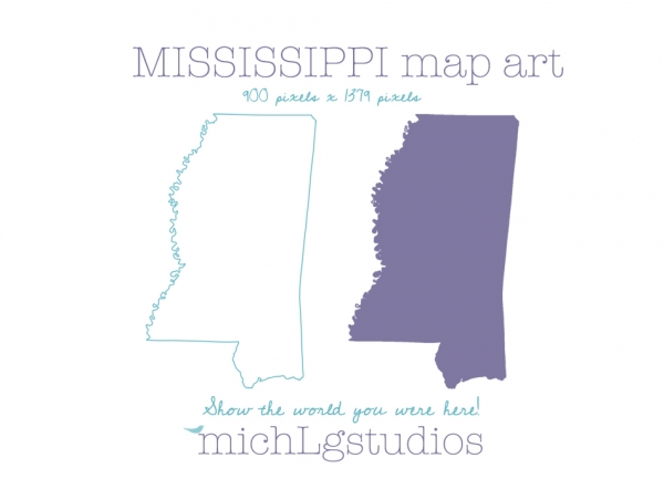 Download Mississippi Map Art 