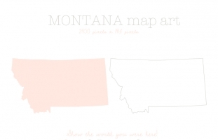 Montana Map Art