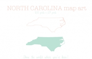 North Carolina Map Art
