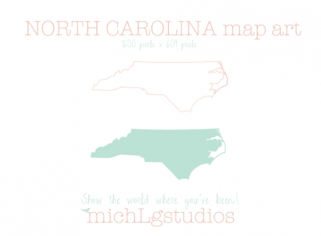 North Carolina Map Art