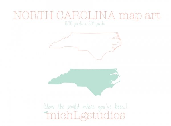 Download North Carolina Map Art 